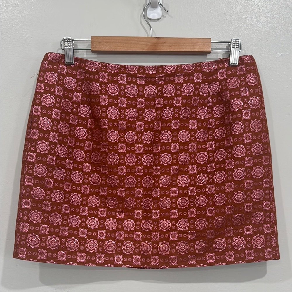 J.Crew Collection Women’s Pink Shimmer Silk Brocade Skirt